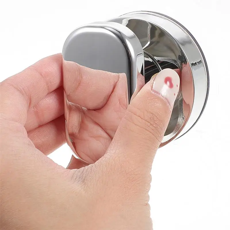 2pcs Silver Cup Handles No Drill Bathroom Kitchen Door Cabinet Self Stick Cabinet Handles Toilet Cover Anti