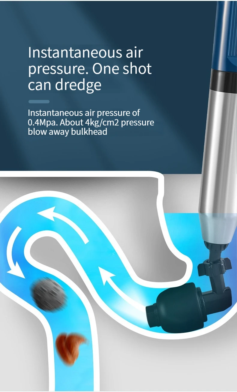 💨High Pressure Air Drain Blaster – Manual Plunger Tool for Toilets & Drains🚽