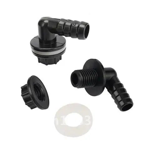 

Thread 3/8 to 14mm Elbow Drainage Connector 90 Degree Aquarium Fish Tank Drain Coupling Adapters Irrigation Water Pipe Joints