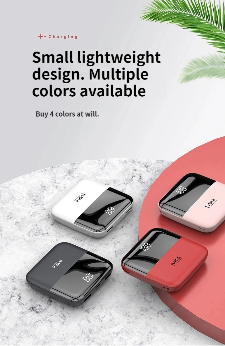 Mini Powerbank 10000mAh Portable Power Bank External Auxiliary Spare Battery Phone Fast Charger For Apple iPhone Samsung Xiaomi 4 S373fc6a7c5e94047b1a121aa7b52986dX