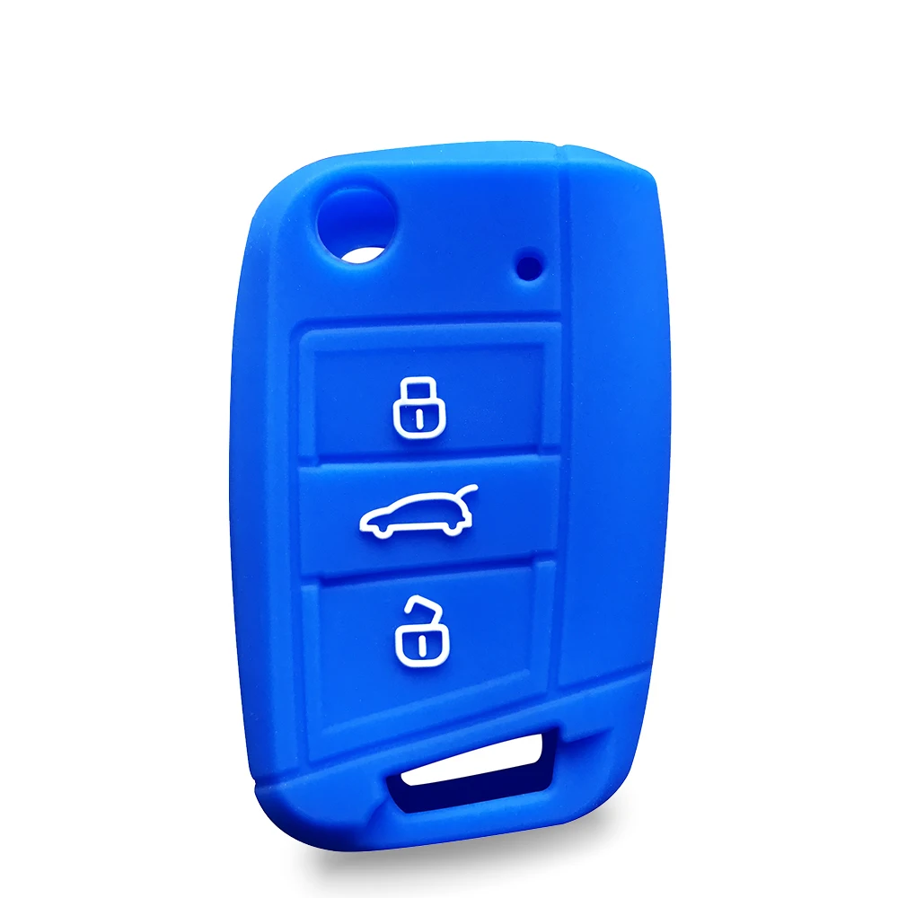 Silicone 3-Button Folding Key Cover Case