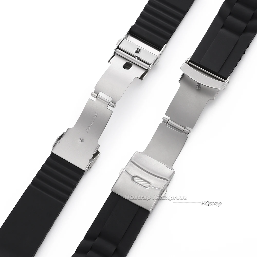 Versatile Silicone Watch Strap with Curved Ends and Waterproof Design