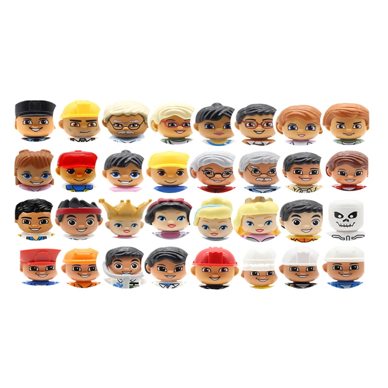 Big Size Action Figures City Princess Policemen Family Building Block Doll Character Accessory Assembly Toys for Children Gift 3