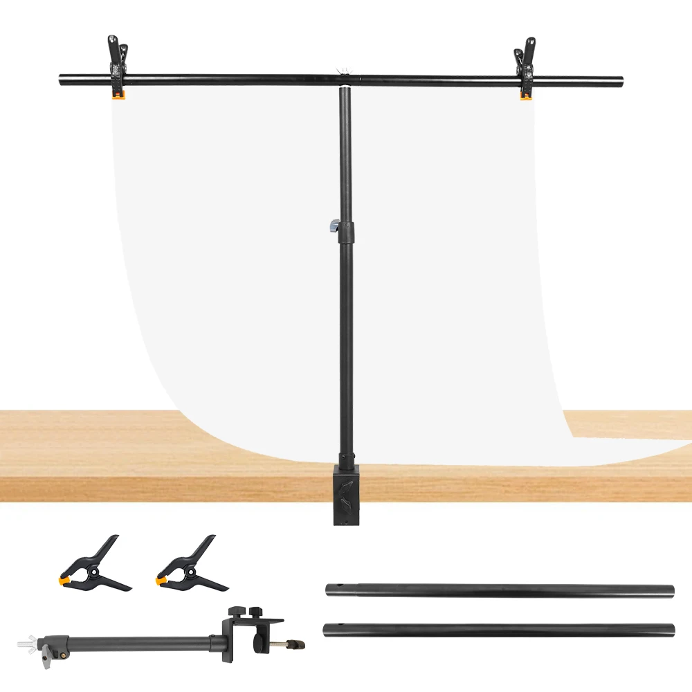 SH Adjustable Desktop T-Shaped Back Stand Desktop Stand With Background Cloth Suitable For Small Parts Camera Shooting