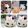 Camping Cookware Cartoon Piggy Bank Lovely Ceramics Cow Design Baby Warming Tray 2