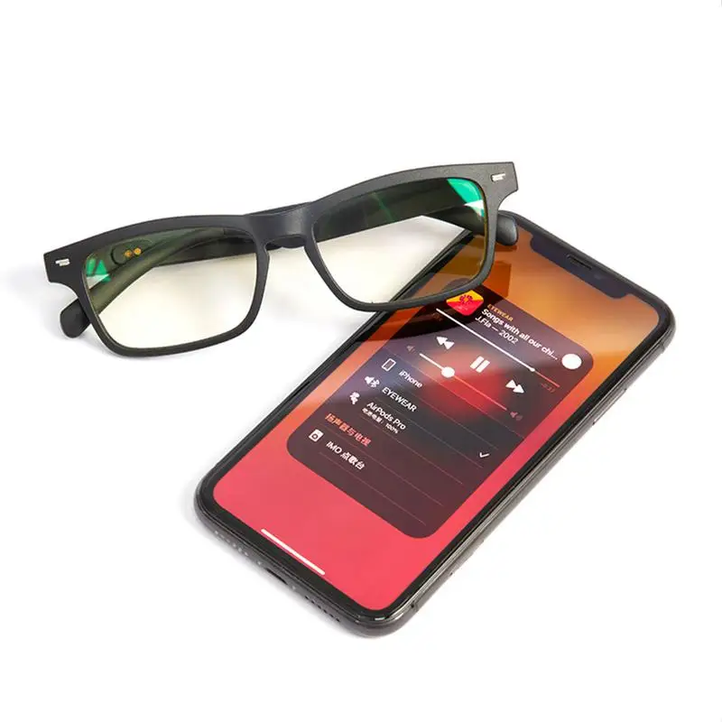 

Bluetooth Wireless Glasses Headset With Mic Anti-blue Lens Audio Glasses Noise Cancelling Headphones For Riding Driving Shading