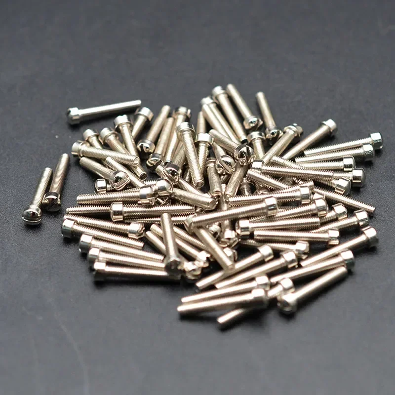 100pcs Electric Guitar Humbucker Pickup Polepiece Pole Screws 18mm Length 3mm Diameter