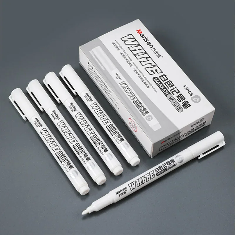 New 1/2/3PCS Waterproof Metal Marker Permanent White Paint Pen Washing Art Painting Graffiti Pens Fabric Wood Leather Marker1MM New 1/2/3PCS Waterproof Metal Marker Permanent White Paint Pen Washing Art Painting Graffiti Pens Fabric Wood Leather Marker1MM