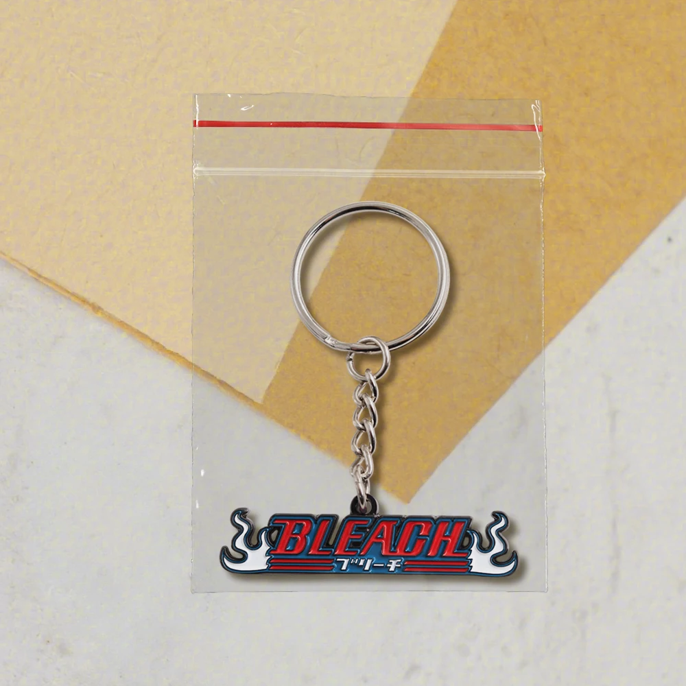 Anime Bleach Flame Logo Metall Schlüsselanhänger Hot-Blooded Teenager Anime inspirierter Anhänger Schlüsselanhänger Peripherie Fans Geschenk Zubehör Coll – Detail 11
