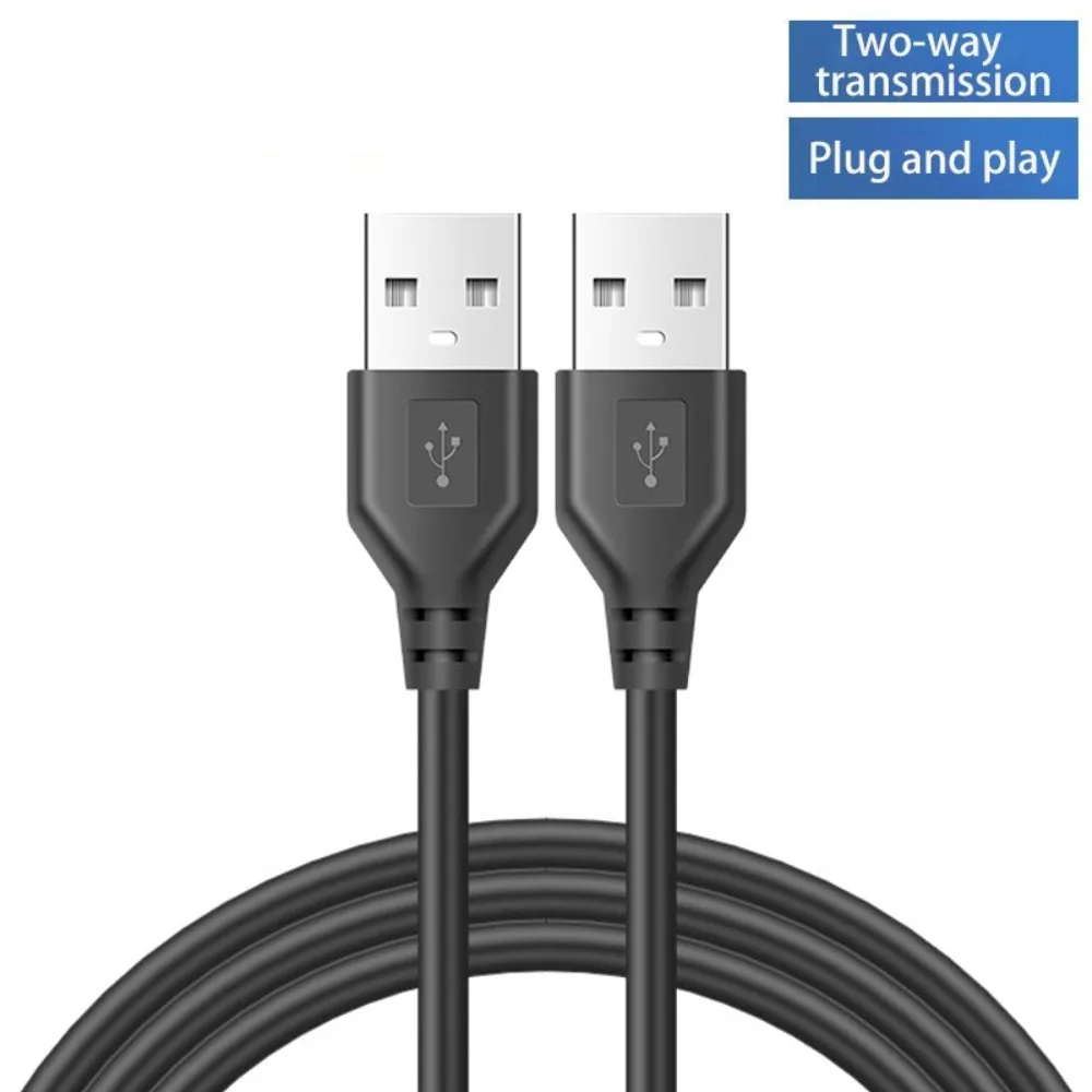 USB 2.0 A Male to Male Data Sync Charger Extension Cable - Black, Various Lengths