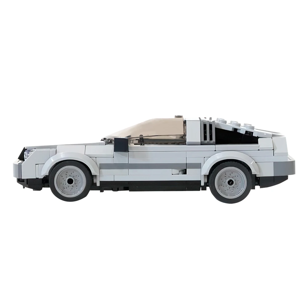 Moc Back To The Future Time Machine Car Bricks Delorean Dmc-12 Car Building Block Model Back To The Future Time Machine Car Toys