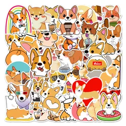10/30/50PCS Cartoon Cute Corgi Pet Series Stickers For Luggage Laptop IPad Gift Journal Helmet Waterproof Stickers Wholesale