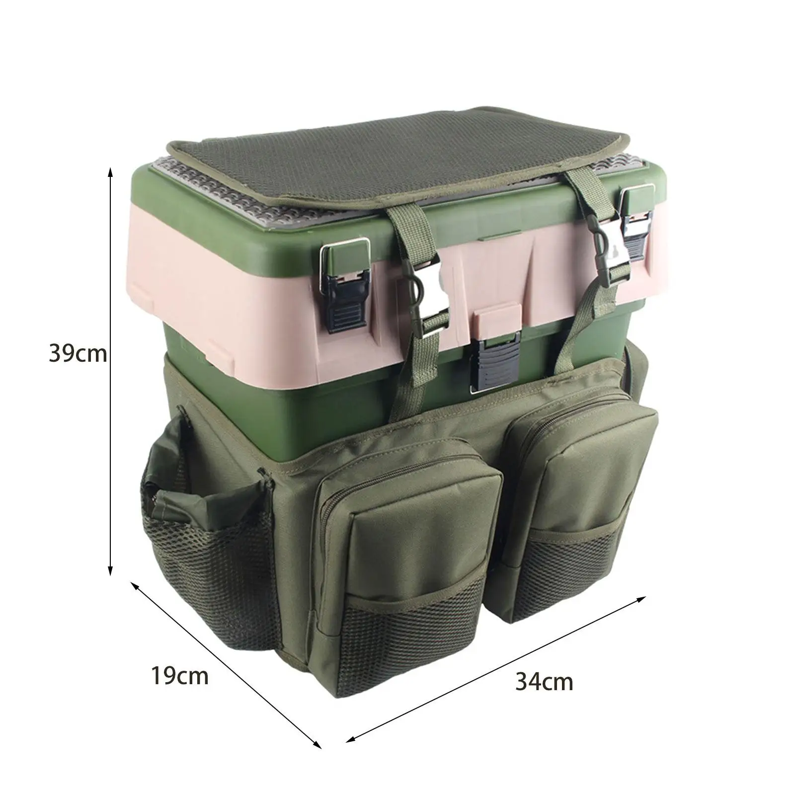 Fishing Seat Box Backpack Fishing Tackle Storage Bag Durable Sturdy Canvas Bag