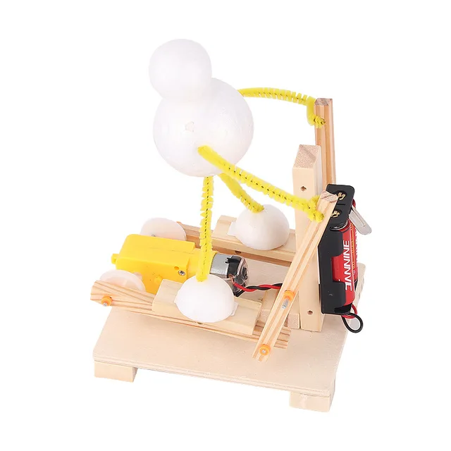 DIY Electric Running Robot Kids Science Discovery Toys STEM Education Physics Experiment Kit School handwork Project Art Craft 3