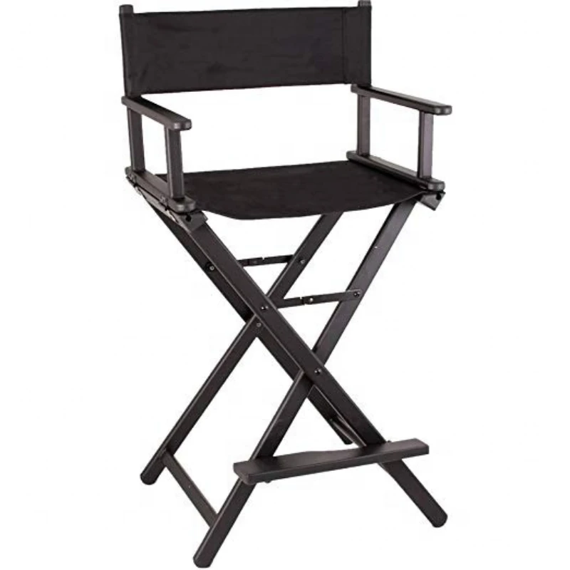 Extra Wide Premium Director's Chair Black Frame with Black Canvas