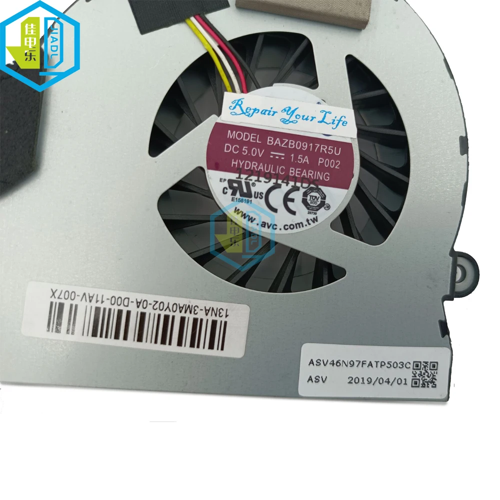 Фото Кулер для ноутбука HP Pavilion 22-C 24-F 22-C0063W, охлаждающий вентилятор для компьютера, 0,8a 1,5 А, Φ BAZB0917R5U P002 №4