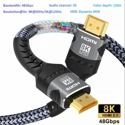 Ultra High - Speed 8K HDMI 2.1 Cable - Enhanced Audio and Video Experience - 3m (690 - 8K HDMI)
