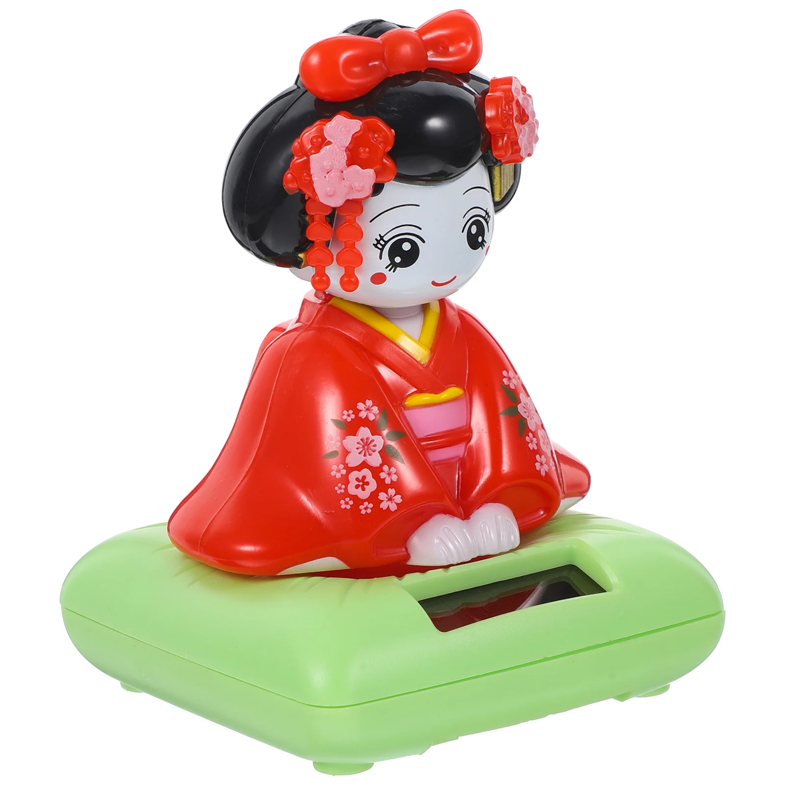 

Solar Powered Bobble Heads Sitting Japanese Kokeshi Figurines Carsations Dashboard Dancing Figures Asian Geisha