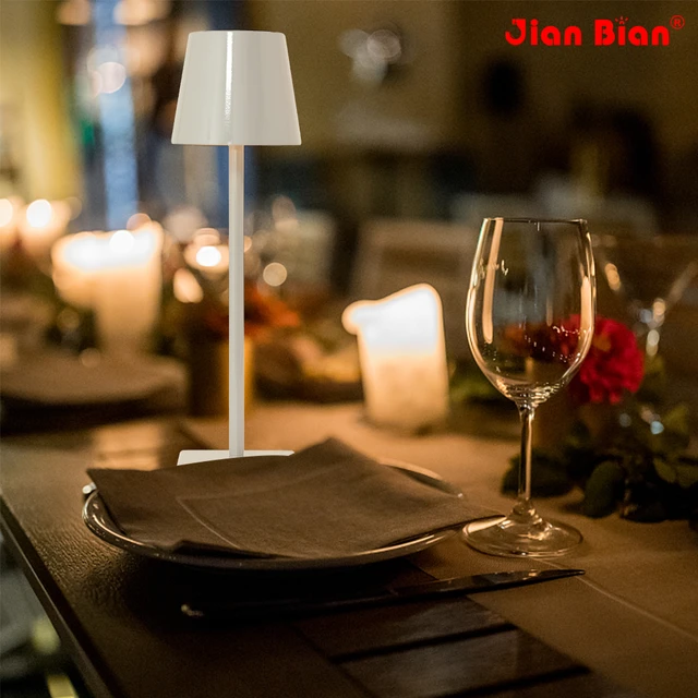 Jianbian LED ristorante lampada da tavolo Touch Dimming ricaricabile Hotel  bar comodino decorazione dimmerabile lampada da scrivania senza fili  wireless - AliExpress