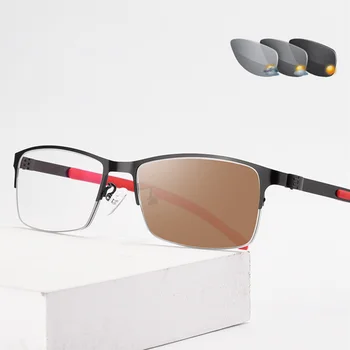 Fotochromowe okulary dla krótkowzroczności ze stopu tytanu Kobiety Mężczyźni Okulary korekcyjne -0,5 -0,75 -1 -1,25 -1,5 -2 -2,5 do -6