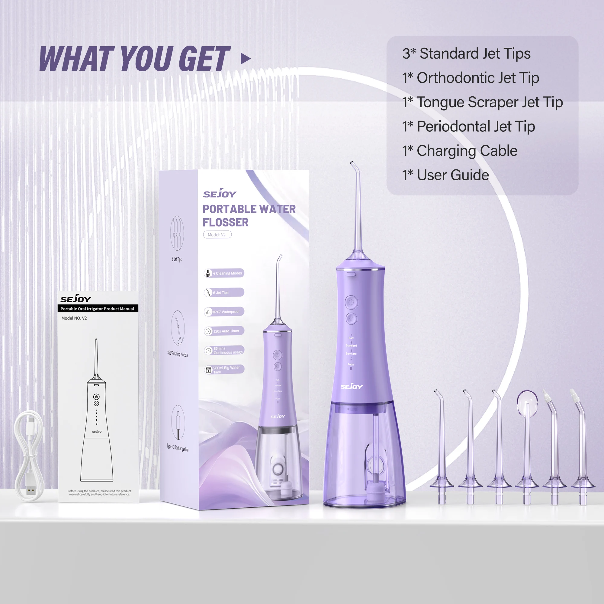 Portable Dental Water Flosser for Teeth Cleaning