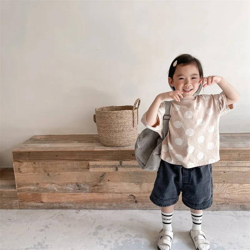 Summer Children's Denim Shorts Solid Color Baby Boys Girls Denim Shorts Toddler Kids Casual Short Pants