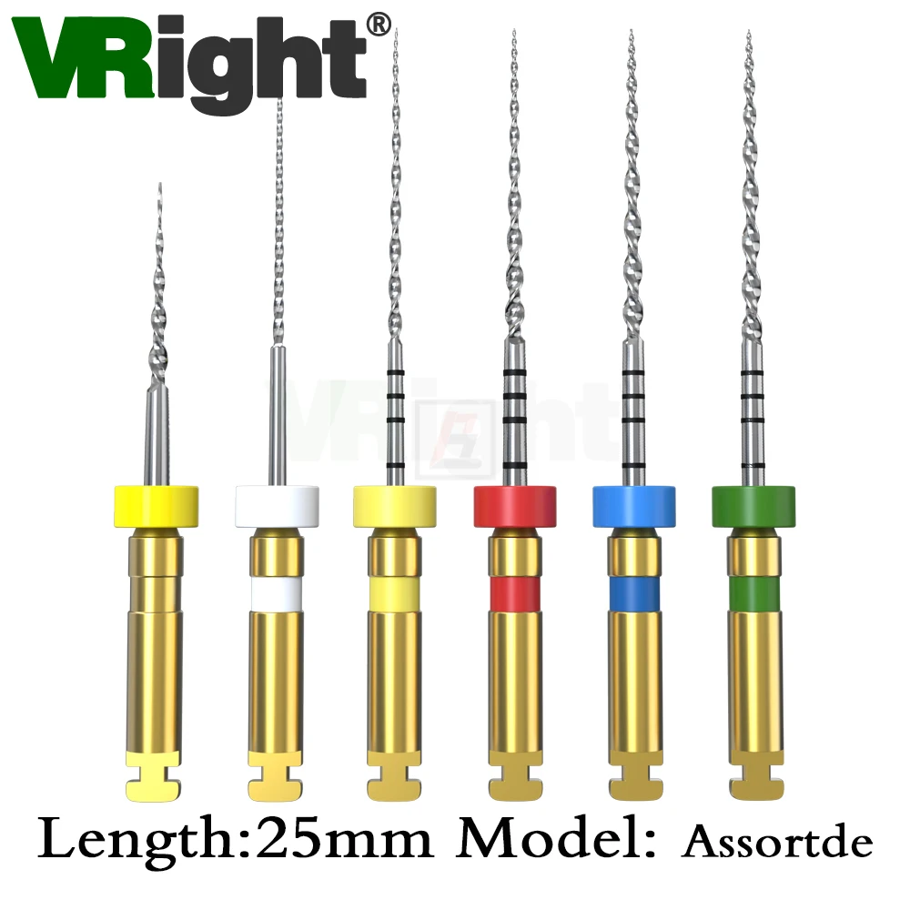 6pcs/box Dental Silver Heat Activated Rotary Files Endodontic Niti Root Canal Dentistry Super