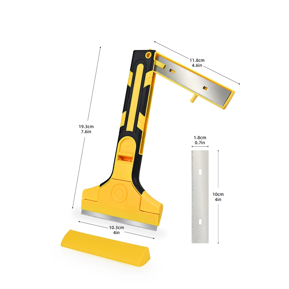 EHDIS Carbon Steel Razor Blade Putty Knife Scraper Glass Window Tile Stove Top Cleaning Squeegee Floor Adhesive Removal Tools