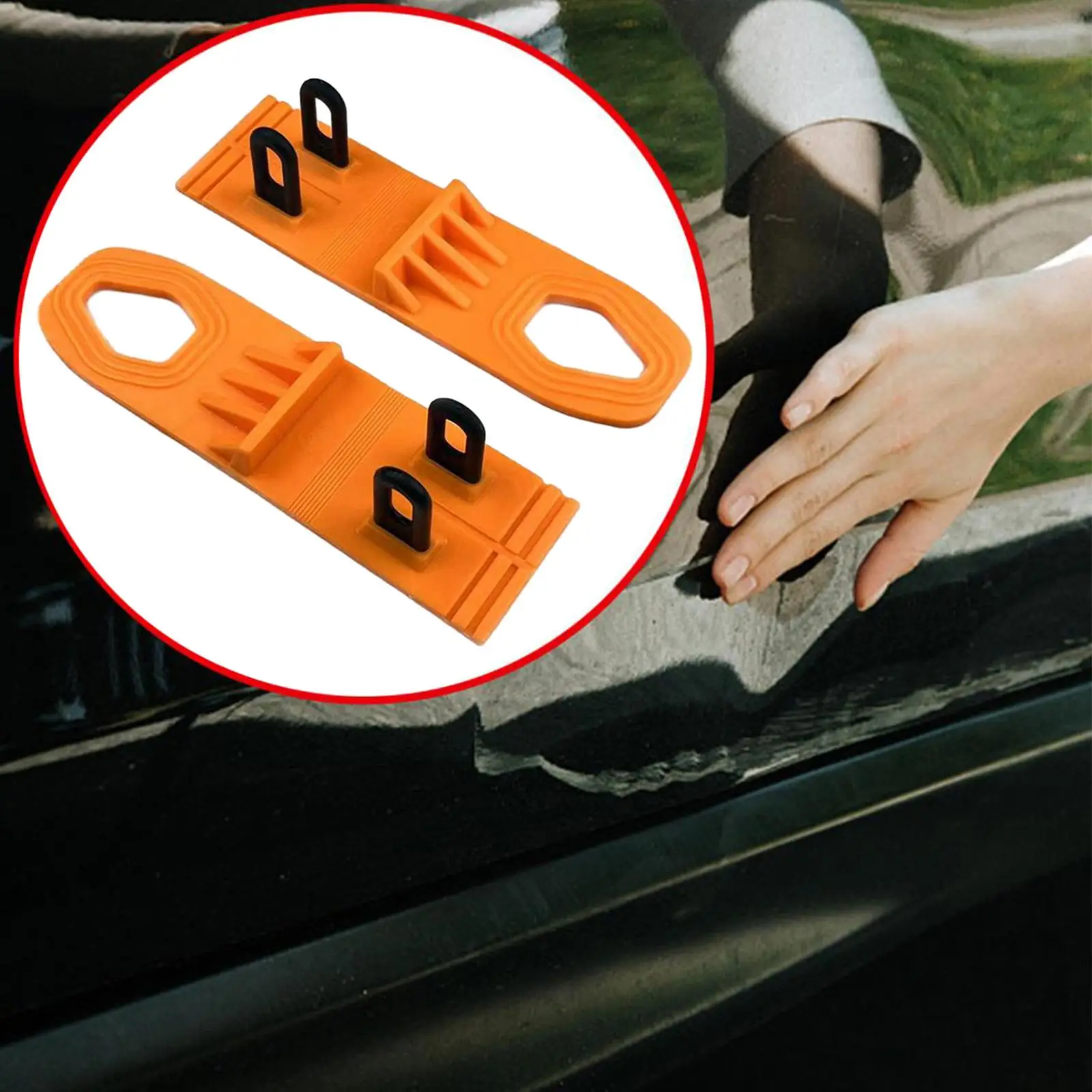 

2Pcs Dent Puller Tabs Powerful DIY Hand Tool Automobile Dent Repair Tool Hail Damage Removal Tools Pull Tabs Glue Pulling Tabs