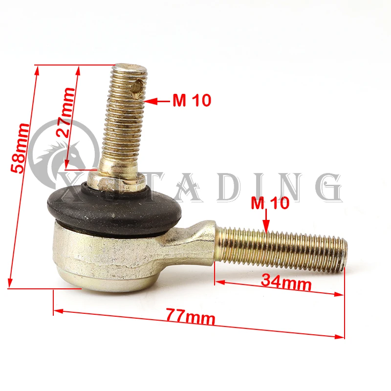 ATV Accessories 2 pair M10-M10 Tie Rod End Kits Ball Joint Fit For China ATV 50cc 110cc 150cc 200cc 250cc 300cc Go Kart Karting Quads Bike Parts
