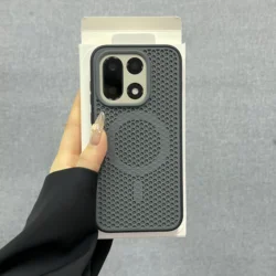 Original Cooling Magnetic Phone Case with Heat Dissipation and Breathable Shockproof Design for OnePlus Ace 6 (Black )