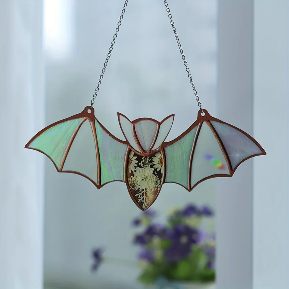 Suncatcher Hanging Colored Acrylic Bat Catcher Pendants Wind Chimes Window Car Art Pendant Home Decor
