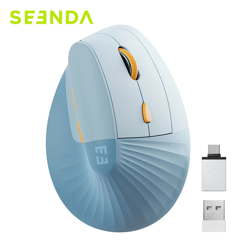 Мышь Вертикальная Беспроводная Seenda Lift, USB Type C, перезаряжаемая, эргономичная Мышь Вертикальная Беспроводная Seenda Lift, USB Type C, перезаряжаемая, эргономичная
