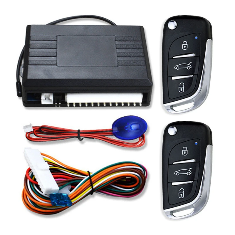 Electric Car Alarm,Electric Car Keyless Entry System Electric Door Lock Locking Wireless Remote Alarm 48‑64V Car Alarm 