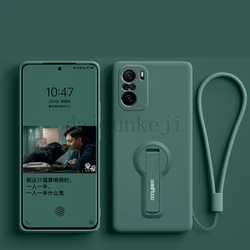 Custodia in silicone premium con supporto e lanyard - Cover posteriore protettiva