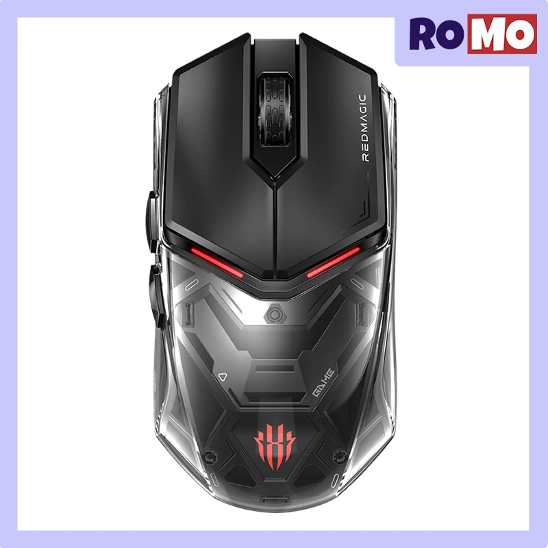 

Беспроводная легкая игровая мышь Redmagic GS001J с режимом Thri, 26000DPI, прозрачная игровая мышь PAW3395 GM8.0, черная мышь Mamba для офиса