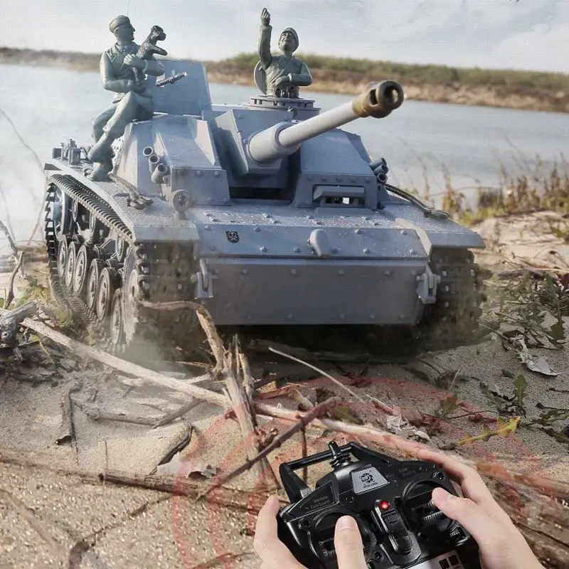 Henglong Remote-controlled Tank 3868 Military Battle Model 1/16 German Iii-f8 Assault Gun Boy Gift Toy 4