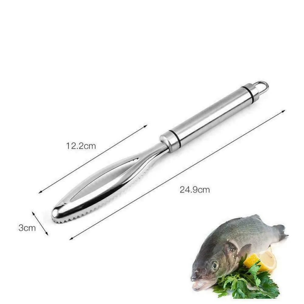 Silver Stainless Steel Fish Scale Removal Tool