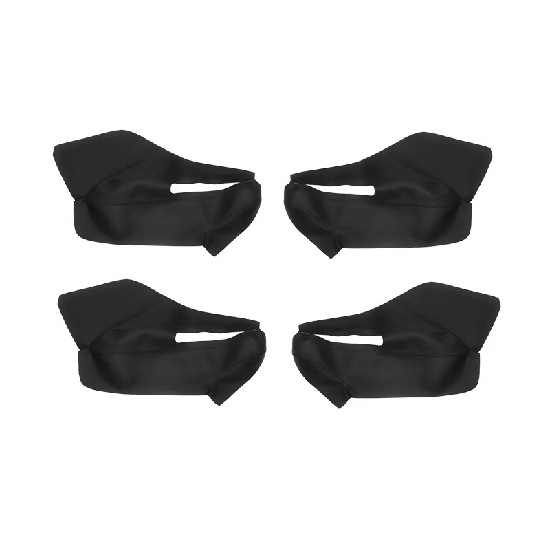 Housses En Cuir Microfibre Pour Jeep Renegade 2015-2017 - Lot De 4 - Protection Portes Et Accoudoirs - Noir/Rouge