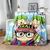 Doctor Slump cartoon printed blankets Flange Warm blanket soft and comfortable blanket picnic blankets bed linings birthday gift 3