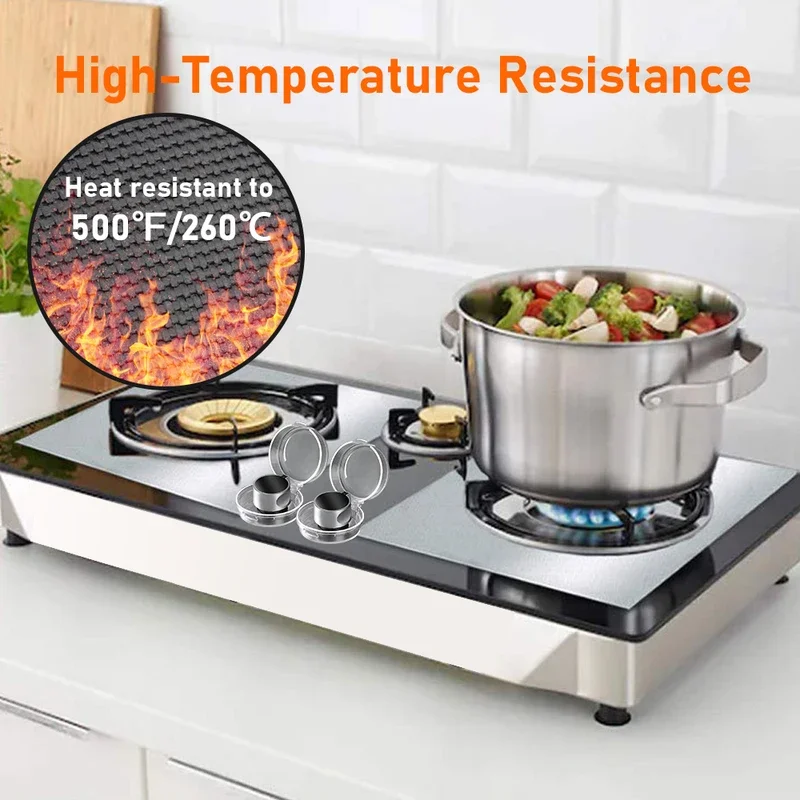 4/8pc stove protector cover liner gas stove protector gas stovetop burner kitchen accessories mat cooker cover gas stove protector
