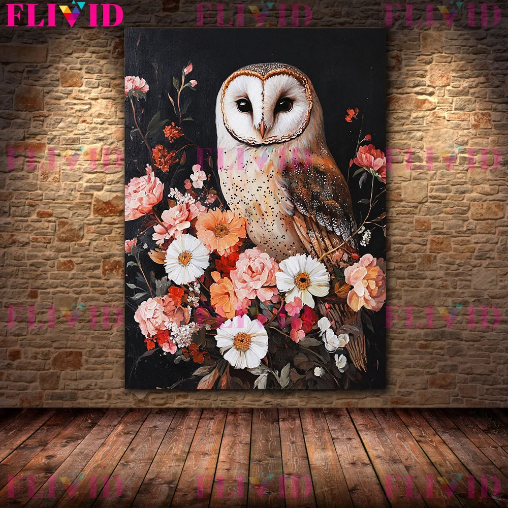 Description Picture 4 of itemSkull Head Moth And Floral Spider Wall Art Canvas Painting,Dark Magic Creatures And Floral Art,Poster And Print Home Decoration
