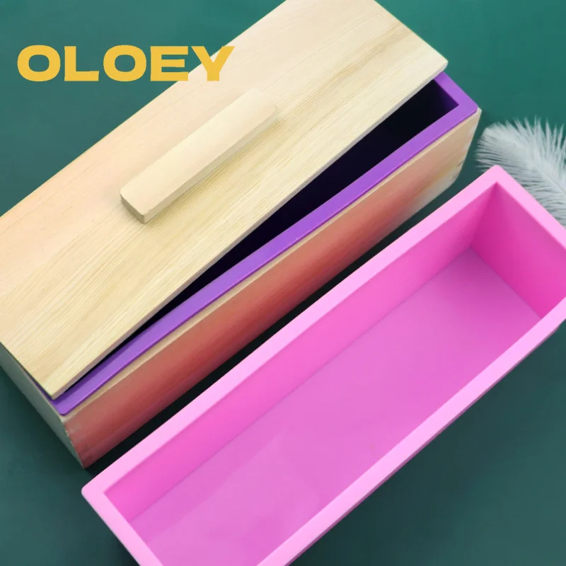 1200gSiliconeSoapMouldRectangularToastLoafMoldHandmadeForm