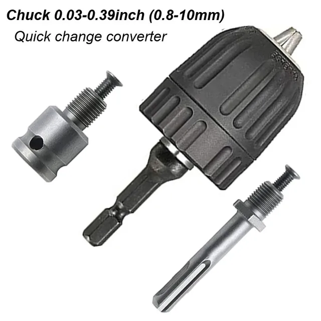 Sds Chisel versatile Keyless Drill Chuck Converter 0.8 10mm For Impact Wrench