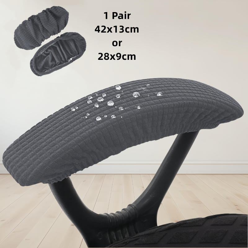 1 Pair Waterproofing Chair Armrest Cover Elastic Slipcover Dustproof Chair Elbow Arm Washable Office Computer Chair Arm Covers