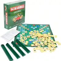 1PCS, English Scrabble Solitaire, Alphabet Chess, Alphabet Scrabble, Jigsaw Board Game for 2-4 players, board game。 1