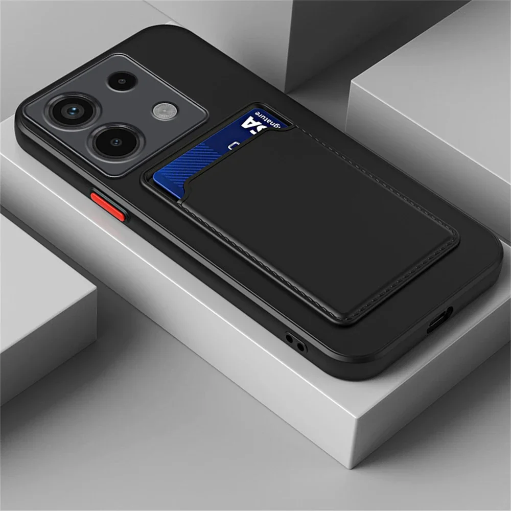 Card Slot Holder Silicone Phone Case - Durable Protective Cover with Wallet Functionality