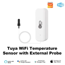 Smart WiFi Temperature and Humidity Sensor with External Probe (Type 1)