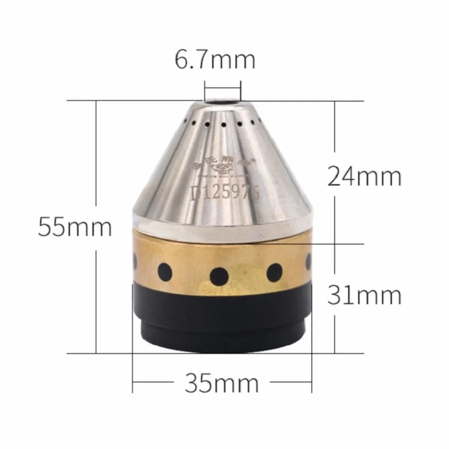 P80 Protective Cover Plasma Torch Cutting Nozzle Protection Sleeve Instead Guide Wheel Ceramic Contact Cutter Protective Cover 6