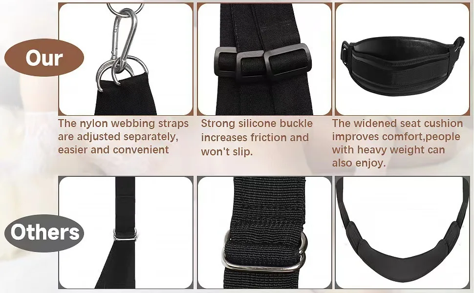 Adjustable Hanging Sex Swing Plush Cushion Fetish Bandage Straps Chairs Door Swing Game Erotic Sex Shop Toys for Couples sex toys sex chair bed